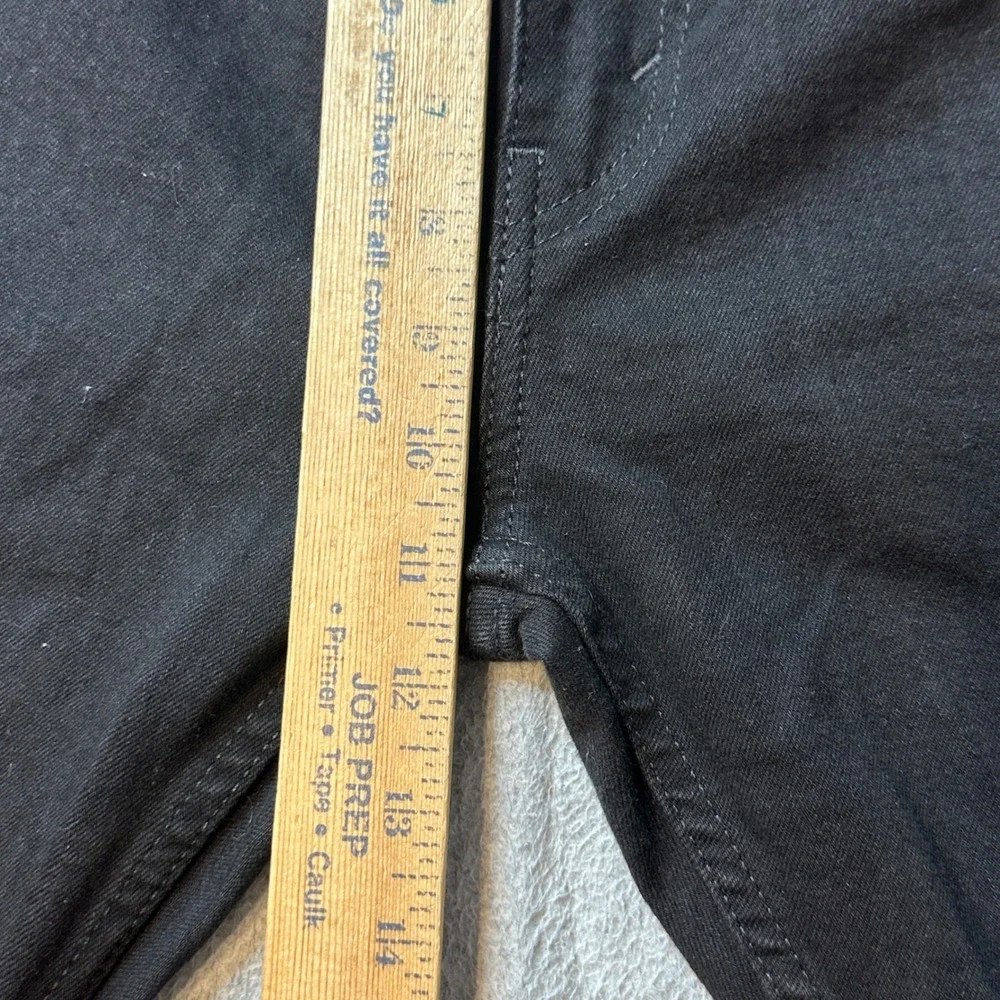 Levi's 506 Jeans Mens 32x32 (32x30) Black Straight Leg Stretch Dark Wash Denim